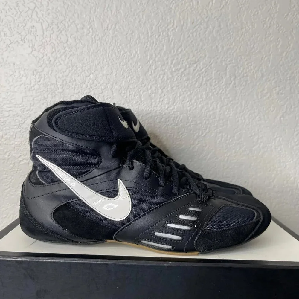Nike Speedsweep V 309147-012‎ Wrestling Shoes Black Leather Lace up Mens 11.5 US